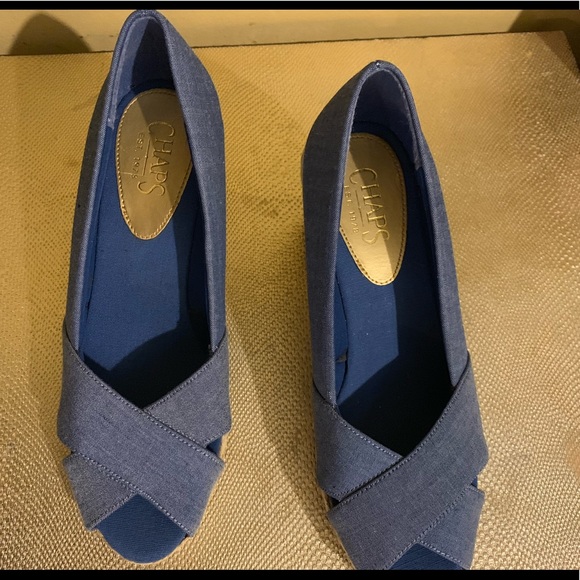 Chaps Dakota Espadrille Wedge Size 8B - Picture 3 of 8